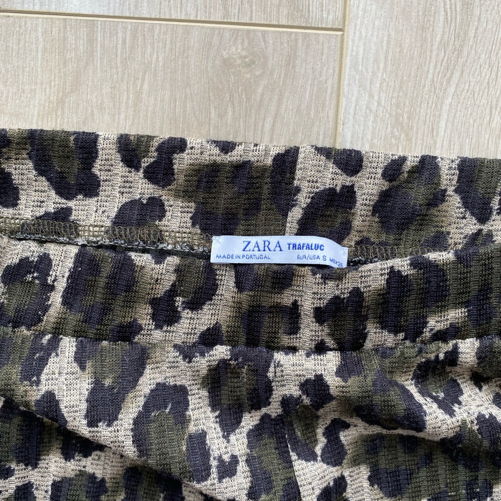 Zara full length cheetah print pant